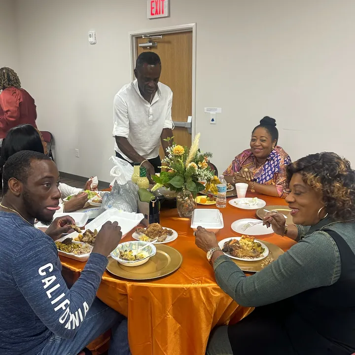 Community fellowship meal at Hope Deliverance Center